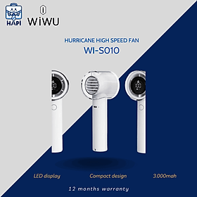 Mua Quạt cầm tay hàng chính hãng WiWU Hurricane High Speed Fan Wi-FS010: 5 tốc độ gió  cực mát  thời lượng sử dụng lâu dài