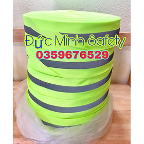 Mua Cuộn dây phản quang cảnh báo  rào công trình vải màu xanh chuối bản 5cm dài 100m
