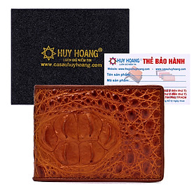 HJ2215 - Bóp nam Huy Hoàng da cá sấu đầu gù màu vàng