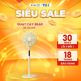 Mua Quạt Điện Đứng Bear DFS-D47F2 47W Màu Trắng Chống Ồn Điều Khiển Từ Xa Tiết Kiệm Điện Sang Trọng Quạt Cây Đứng hàng chính hãng
