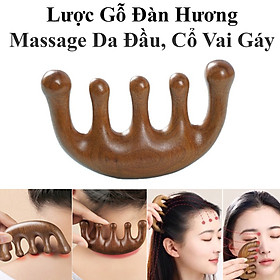 Lược Gỗ Đàn Hương Massage Da Đầu, Cổ Vai Gáy