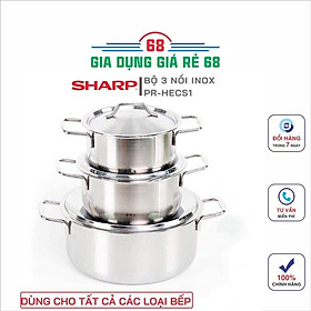 Mua Bộ 3 nồi inox SHARP hàng khuyến mại chống rỉ