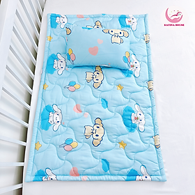 Bộ gối nệm cho bé mầm non 2-5 tuổi Katina House, vải tencel cực mềm mát thấm hút tốt