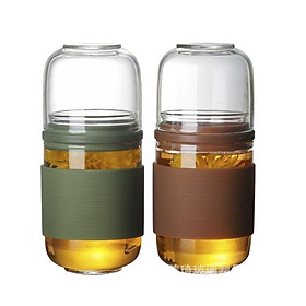 Mua Bình pha trà mini tặng túi đựng Borosilicate Glass 200ml (Xanh lá)