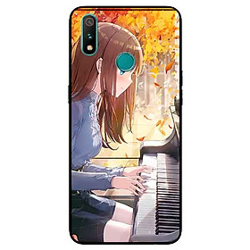 Ốp Lưng in cho Realme 3 Pro Mẫu Nàng Đánh Đàn Piano - Hàng Chính Hãng