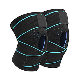 Hình ảnh Bộ 2 đai bảo vệ đầu gối có lò xo trợ lực hỗ trợ khớp gối Sport Knee Pad AOLIKES YE-7908