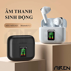 Tai Nghe Bluetooth Không Dây MR-C5 Cảm Ứng True Wireless Bluetooth 5.3 Cao Cấp - Hộp Đèn Led Hiển Thị % Pin - Đàm Thoại Hàng Chính Hãng