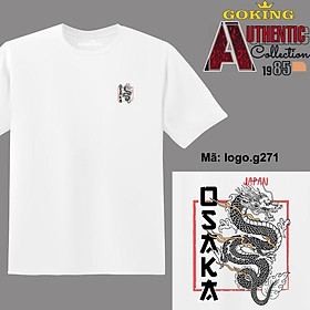 OSAKA, mã logo.g271. Áo thun nam nữ in logo đẹp, form unisex. Áo phông GOKING hàng hiệu, quà tặng cao cấp cho gia đình, cặp đôi, lớp nhóm, doanh nghiệp