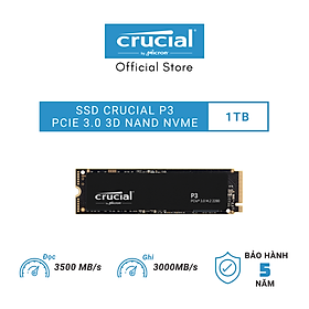 SSD CRUCIAL P3 NVMe 1000GB - CT1000P3SSD8 - HÀNG CHÍNH HÃNG