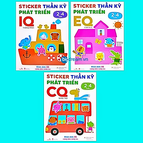 Sticker Thần Kỳ Phát Triển Toàn Diện IQ – EQ- CQ Cho Bé 2-4 Tuổi (Bộ 3 Quyển) – Sách dán hình cho bé tương tác cho trẻ