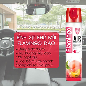 Nước Hoa Xịt Khử Mùi Hôi Ô Tô Flamingo F011 330ml khử mùi xe mới, mùi hôi nội thất mùi điều hoà