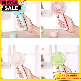 Mua Quạt Cầm Tay Mini Có Đế Để Bàn (Màu Ngẫu Nhiên) - Giao Hàng Toàn Quốc