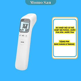 Nhiệt kế điện tử hồng ngoại đo không tiếp xúc có đèn cảnh báo sốt ( đo nước pha sữa , nhiệt độ phòng , nước tắm )