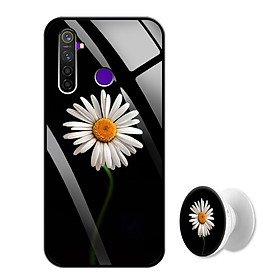 Ốp Lưng Kính Cường Lực cho điện thoại Realme 5 Pro - 0386 8033 CUCHOAMI08 - Tặng Giá Đỡ Điện Thoại Đa Năng Cùng Mẫu Hình - Hàng Chính Hãng