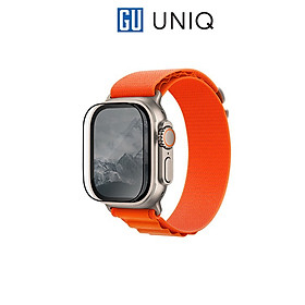 Kính Cường Lực UNIQ OPTIX Vivid Clear Cho Apple Watch Ultra 1/ 2/ 3 49mm Độ Cứng 9H Có Khung Hỗ Trợ Dán Dễ Dàng Hàng Chính Hãng