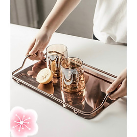 Mua Khay úp ly  Khay đựng ấm chén  Khay trà cao cấp bằng inox mạ - VD706