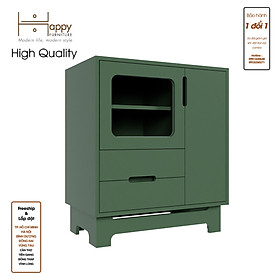 Mua  Happy Home Furniture  MOLLY  Tủ lưu trữ cửa kính 2 cánh mở - 2 ngăn kéo  72cm x 40cm x 82cm ( DxRxC)  TCM_110