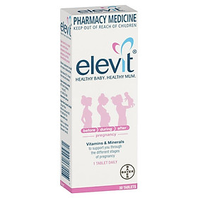 Viên Uống Tổng Hợp Hỗ Trợ Cho Mẹ Bầu Elevit Pregnancy Multivitamin Tablets 30 Pack (30 Days)