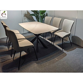 Mua Bộ Bàn Ăn Mặt Đá Ceramic 6 Ghế Juno - Bàn ăn cao cấp nhập khẩu  Bảo hành 12 tháng.