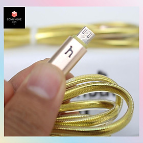 Mua Dây sạc điện thoại 2 lớp chất lượng jack micro cho androi samsung xiaomi