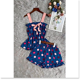 SET BỘ ĐỒ NGỦ NỮ NGẮN SIÊU ĐẸP , CỰC HOT HÈ 2021 THỜI TRANG KING FASHION