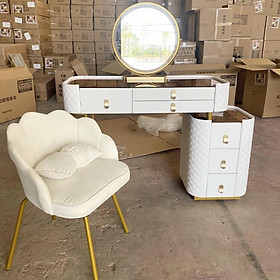 Mua Bàn trang điểm kết hợp gương đèn led cảm ứng kèm tủ đựng mỹ phẩm
