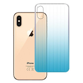 Ốp Lưng Chống Sốc cho điện thoại Iphone XS Max - Silicon dẻo, Sọc vali, màu Ombre chuyển sắc - Màu Xanh ngọc - Hàng Chính Hãng