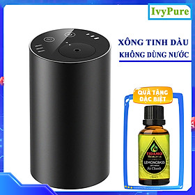 Máy Xông Tinh Dầu Có Pin Tích Điện, Vỏ Kim Loại Nguyên Khối, Nút Cảm Ứng, Tặng Tinh Dầu (Tùy Chọn) - Máy Khuếch Tán Tinh Dầu Trực Tiếp Chuyên Dụng Cho Xe ô tô và Gia Đình