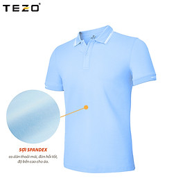 Áo polo trơn ngắn tay nam TEZO chất liệu cotton co dãn kiểu dáng body 5 màu trẻ trung lịch lãm 2106APCT12