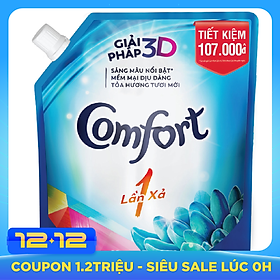 Nước Xả Vải Comfort Một Lần Xả Hương Ban Mai Túi 2.6L
