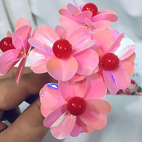 Combo 5 mai đào ảnh thật 3D 4cm nguyên liệu trang trí HandMade cây cành vàng là Ngọc phk shop