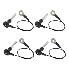 4 Miếng Thép Không Gỉ Bóng Khóa Nhanh Pin Nút Nhấn 8 Mm-35 Mm