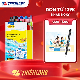 Bút Lông Màu Thiên Long Fiber Pen Washable SWM-C006 - 36 Màu- Viết Được Nét Mảnh Nét To- Mực rửa được