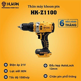 THÂN MÁY KHOAN PIN 13MM BODY Z1100 HUKAN - HÀNG CHÍNH HÃNG