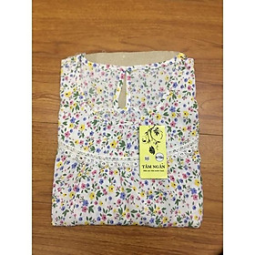 Đồ bộ nữ,đồ ngủ mặc nhà lửng 9 tấc vải lụa mango cao cấp BL 67 họa tiết hoa nhí siêu cưng size đại 58-67kg