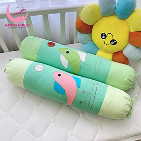 Gối ôm trẻ em dài 70cm, gối cotton cara mềm mại