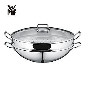 Mua Chảo Xào Kèm Xửng Hấp WMF Macao Wok 4PC 36cm Chất Liệu Thép Không Gỉ Cromargan  Nắp Đậy Bằng Kính Cường Lực - 0792566040