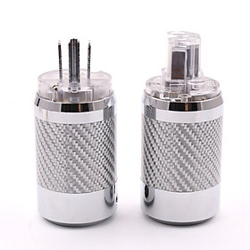 Mua Bộ 02 Đầu Jack Nguồn Đực/Cái Lion P108 15A/250V Mạ Rhodium Chuyên Dùng Cho Dây Âm Thanh Hi-End DIY