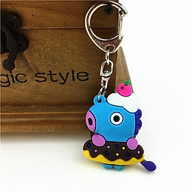 Móc khóa biểu tượng BTS Cao su - Munnini