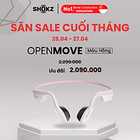 Tai Nghe Bluetooth Thể Thao Truyền Âm Thanh Qua Xương SHOKZ OPEN MOVE S661  - Hàng chính hãng - Màu Hồng