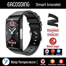 2023 MỚI GLUCOSE MONITER Sức khỏe Đồng hồ thông minh Đàn ông ECG PPG Đo huyết áp Thể thao chống nước Ladies smartwatch 2023