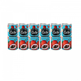 Nước Ép Vải Ezos lốc 6 lon