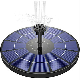 Đài phun nước mặt trời với bảng điều khiển năng lượng mặt trời 3W, pin 1200 mAh tích hợp