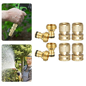 Brass 3/4 inch Hose Quick Connect Male and Female Set for Watering Equipment