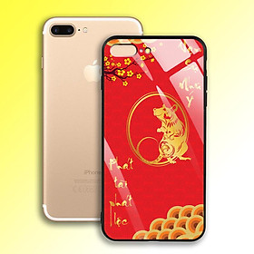 Ốp Lưng Họa Tiết Mạ Màu Vàng Ánh Kim cho điện thoại Iphone 7 Plus / 8 Plus - 03004 7985 MOUSE05 - Phát Tài Phát Lộc - Hàng Chính Hãng