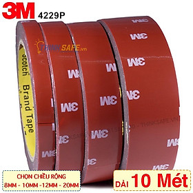 Băng keo cường lực 3M 4229P băng keo 2 mặt siêu dính, siêu chắc, nhiều lựa chọn bề rộng, chiều dài 10 mét