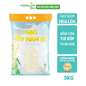Gạo Tây Nam Bộ HOALUA Rice dẻo ít, mềm cơm, tơi xốp (Túi 5kg)
