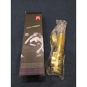 Cây massage vàng gold dành cho nữ - nhiều chế độ rung - di chuyển lên xuống xoay tùy thích - chất liệu silicon an toàn