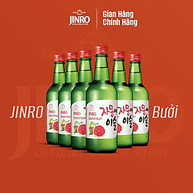 CHÍNH HÃNG Soju Hàn Quốc JINRO VỊ BƯỞI 360ml - Hộp 6 chai