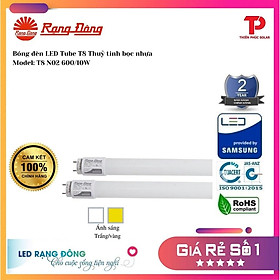 Bóng đèn LED Tube T8 Thuỷ tinh bọc nhựa N02 600/10W - 3000K/6500K SS Rạng Đông